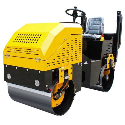 Compactor de doble tambor con rodillo vibratorio de 1 tonelada para la compactación del suelo en plantas de fabricación