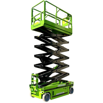 0-34M/MIN Velocidad de elevación 4m Mini elevador de tijeras hidráulico autopropulsado con plataforma de 900 mm