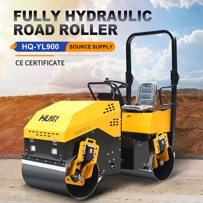 5.5L Tanque de combustible 1,5 toneladas Máquina de construcción hidráulica llena Roller de carretera para la reparación de carreteras