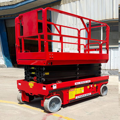 Plataforma de trabajo aéreo autopropulsada de 8 m con batería y potencia de elevación de 48 V/4,5 kW