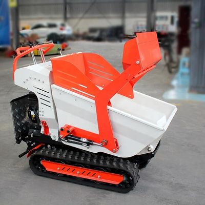 Capacidad de carga de 800 kg Mini Crawler Dumper con motor de 6,5 CV y flujo hidráulico de 28,8 L