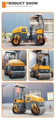 Máquina compactadora de rodillos poderosa para grava y arena Motor EPA KYB válvula hidráulica