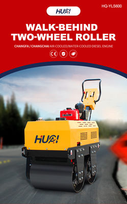 HYDAC Máquina de doble tambor para rodillos pequeños Vibrante de 0,5 toneladas Mini compactador de rodillos