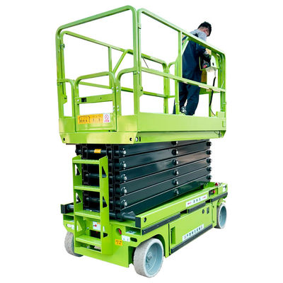 Alturas más bajas 1700 mm plataforma de elevación de tijeras móviles autopropulsadas para limpieza de vidrio