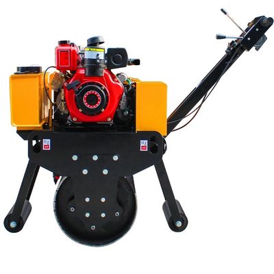 11KW Caminar detrás de Mini 500Kg tambor único mano Asfalto pequeño compactador de rodillos tandem