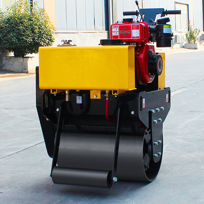 11KW Caminar detrás de Mini 500Kg tambor único mano Asfalto pequeño compactador de rodillos tandem