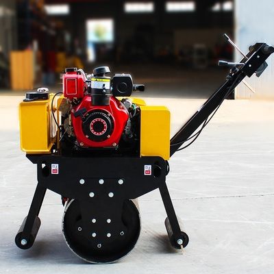 11KW Caminar detrás de Mini 500Kg tambor único mano Asfalto pequeño compactador de rodillos tandem