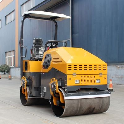 3000 kg de tambor doble mini rodillo con frecuencia de excitación de 70Hz y funcionamiento suave