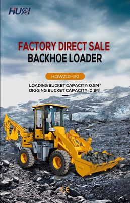 3 cbm Bucket Backhoe Loader Máquina de movimiento de tierra con cilindro hidráulico CHAOSHUN