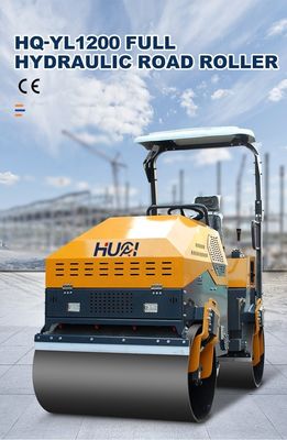 Compactor de carreteras de doble tambor de 3 toneladas con vibración hidráulica para suavizar y compactar