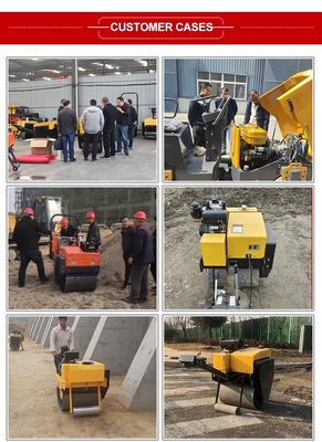 Largura de compactación de 600 mm Rodillo vibratorio para peatones pequeño para compactación
