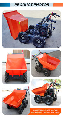125L Capacidad de cubo 4WD Mini Dumper con motor de gas para construcción y trabajo al aire libre