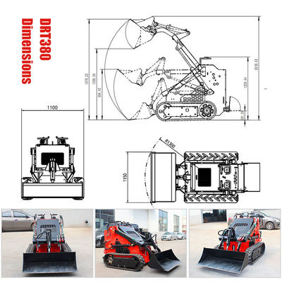 Briggs Stratton Motor Mini Skid Steer Loader con múltiples funciones a un precio asequible