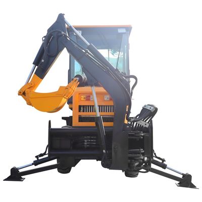 Gradabilidad 30° HQ-WZ-8-12 Mini cargador de construcción Cargador de retroexcavadora con retroexcavadora