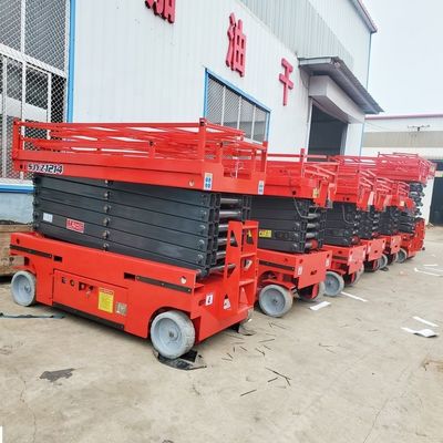 48V/4.5kw Potencia del motor 4-16m plataforma de tijeras móviles para aplicaciones industriales