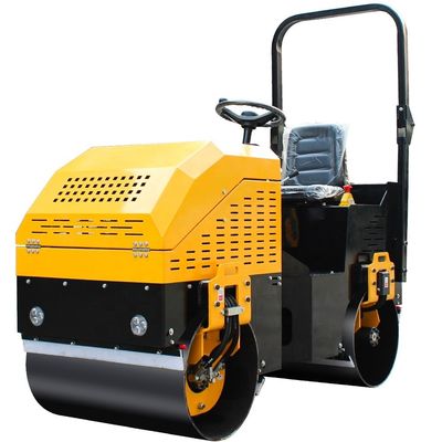 1000 kg Mini compactador vibratorio de carretera doble tambor paseo en el rodillo para la construcción