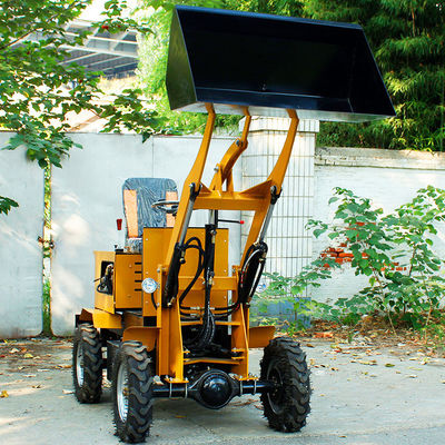 Pequeña Agricultura 850 kg Mini eléctrico delantero compacto cargador de ruedas de batería con precio asequible