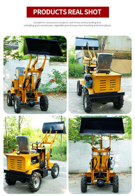 Pequeña Agricultura 850 kg Mini eléctrico delantero compacto cargador de ruedas de batería con precio asequible