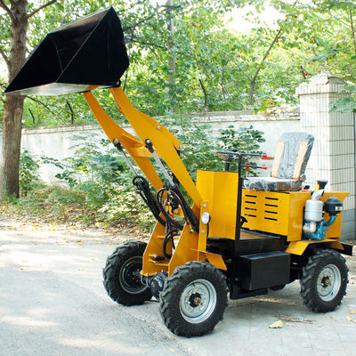 Inicio eléctrico 1000kg Cargador de retroexcavadora hidráulica Mini Cargador de extremo delantero con retroexcavadora