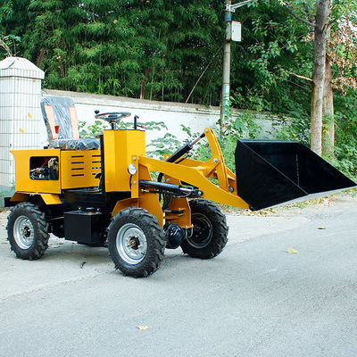 3000*1000*1500 mm Dimensión CE Mini cargador de ruedas homologado con capacidad de 1 tonelada