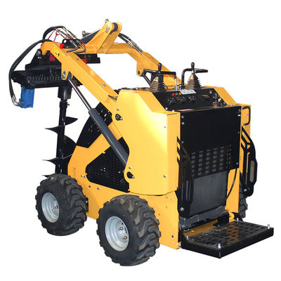 Máquinas pequeñas para la agricultura Mini excavadora rueda tipo Mini Skid Steer con motor Stratton