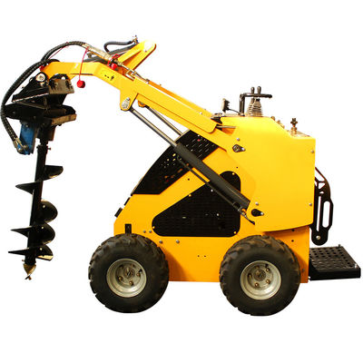 Máquinas pequeñas para la agricultura Mini excavadora rueda tipo Mini Skid Steer con motor Stratton