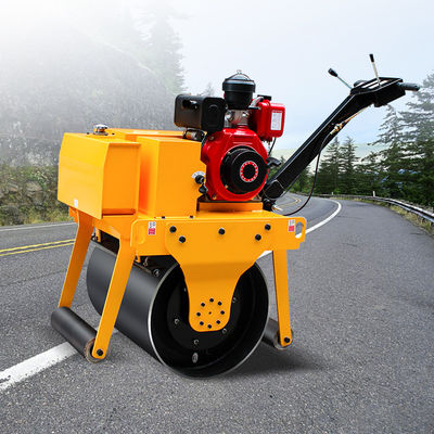 20KN Excitante Fuerza HQ-YL600 tambor único Mini Caminar Detrás de Vibración de la Ruta Roller Compactor de rodillos de mano