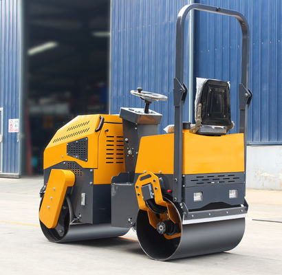 Carga lineal estática de 45N/cm 1t Roller de carretera de doble tambor para la construcción de carreteras suaves