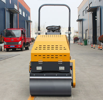 Carga lineal estática de 45N/cm 1t Roller de carretera de doble tambor para la construcción de carreteras suaves