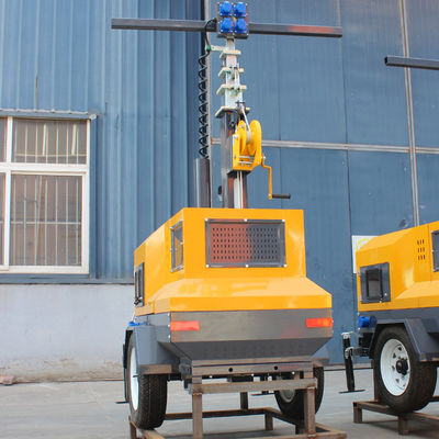 220v Voltado de entrada Motor diésel remolque de potencia torre de luz LED con diseño portátil