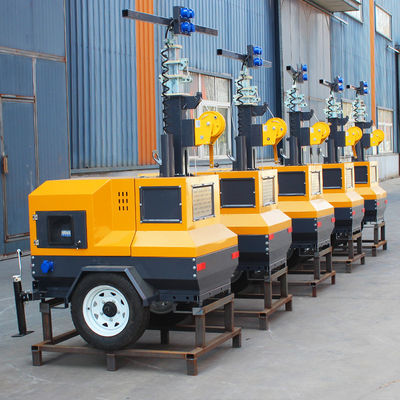 Iluminación industrial Generador de motor diesel LED portátil Torre de luz con CRI estándar