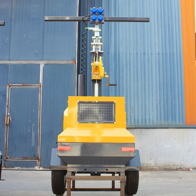 60 Ra Torre de iluminación manual con torre de iluminación de remolque para minería 4000 horas de vida útil
