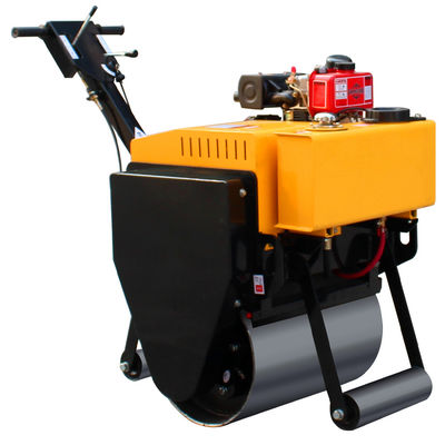 Caminar detrás del rodillo de tambor único HQ-YL600C Rodillo vibratorio de carretera de 0,3 toneladas con 5,5 kW de potencia