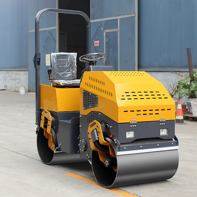Compactor de asfalto vibrante de 1 tonelada con doble rodillo de tambor y motor ChangchaiL12