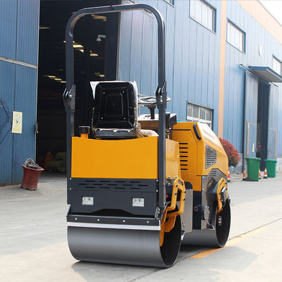 Compactor de asfalto vibrante de 1 tonelada con doble rodillo de tambor y motor ChangchaiL12
