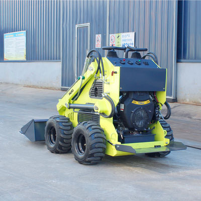Peso de funcionamiento de 375 kg Mini cargadores de dirección de patinaje con accesorios Motor diesel EPA