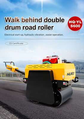 0.5 Toneladas de caminata detrás de tambor doble rodillo vibratorio rodillo con punto de venta único