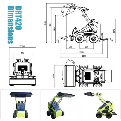 Motor Briggs Stratton Multifunccional de desplazamiento de patinaje y dirección de carga para ruedas y pistas