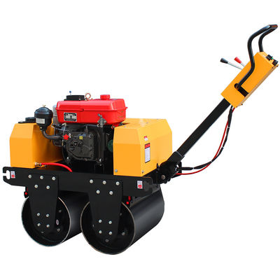 Máquina compactadora de rodillos de asfalto de 500 kg para caminar detrás de tambores dobles