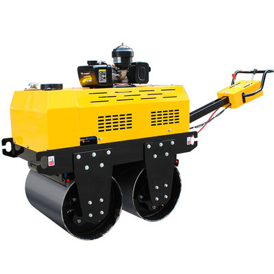 Máquina compactadora de rodillos de asfalto de 500 kg para caminar detrás de tambores dobles