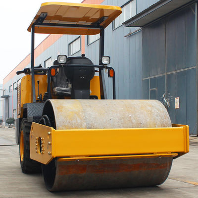 Compactación de asfalto liso con disco con tapa de aire, freno de aceite, tambor único, máquina de rodillos
