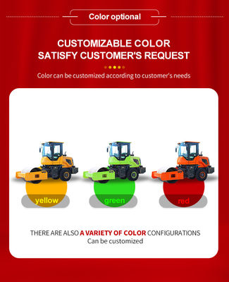 Compactor de carreteras con tambor único de 5 toneladas 10 toneladas 12 toneladas 14 toneladas 16 toneladas Roller de carreteras con 88W