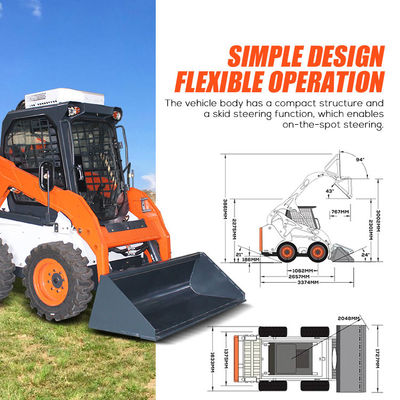Envío gratuito Euro 5 EPA Steer de deslizamiento diesel multifunción Mini Steer de deslizamiento cargador precio