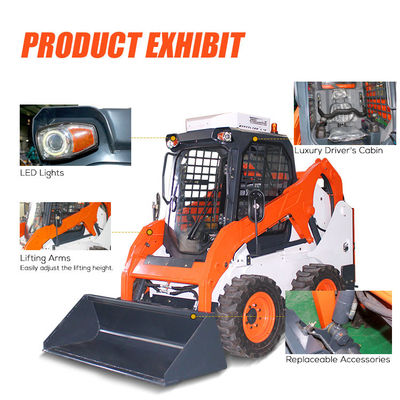 Envío gratuito Euro 5 EPA Steer de deslizamiento diesel multifunción Mini Steer de deslizamiento cargador precio